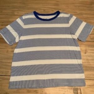 cute blue and white striped top